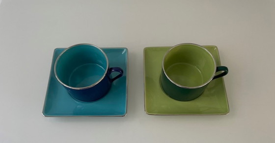 Image 1 of Yves Deshoulières Apilco Limoges kop en schotels – set van 2