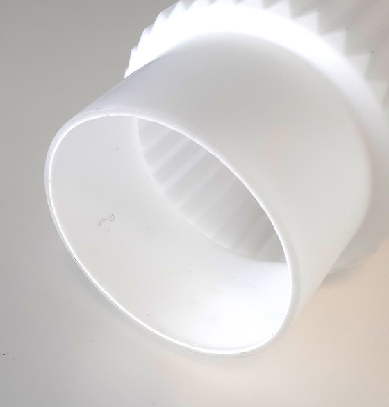 Image 1 of Vintage melkglas hanglampje, mcm lamp, minimalistisch hallampje