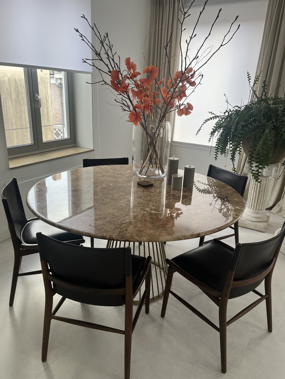 Image 1 of 5x B&B Italia Jens eetkamerstoelen bruin