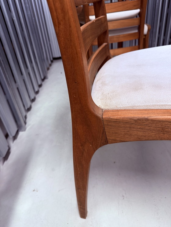 Image 1 of 3 hochwertige Venjakob Esszimmerstühle – Massivholz, gepolstert, Top Zustand 