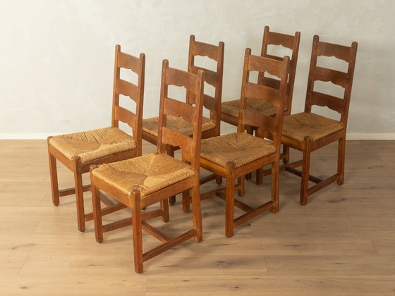 Brutalistische eetkamerstoelen – Rattan, Wood (photo 4 of 7)