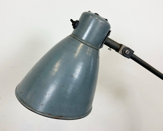 Image 1 of Large Grey Industrial Workshop Table Lamp, 1960s