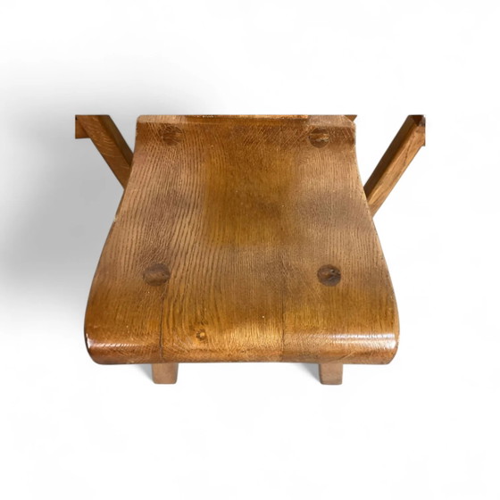 4 x Mid-Century Brutalist Dining Chairs, Belgium / 1970s – Mid Century Modern (photo 3 of 8)