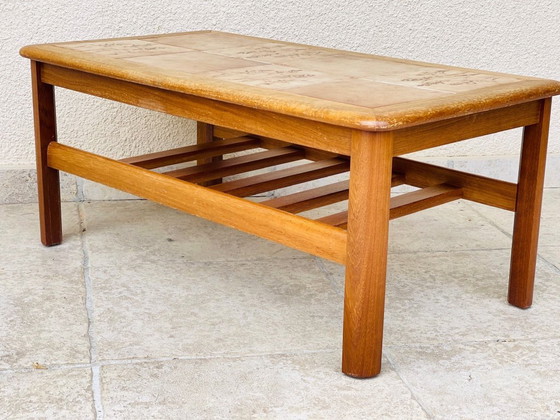 Image 1 of Vintage teak and ceramic coffee table, 1960