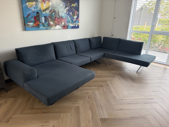 Image 1 of Goossens Corner sofa blue fabric adjustable