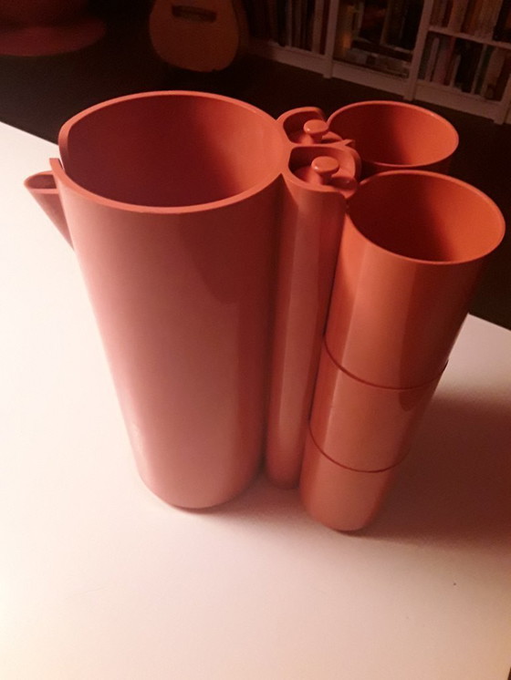 Image 1 of Weltraumzeitalter-Trinkset von Jeann Pierre Vitrac, 1970er Jahre, 9er-Set, komplett!