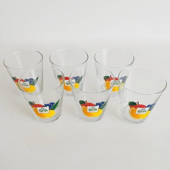Image 1 of Six verres à fruits Spa vintage 1980