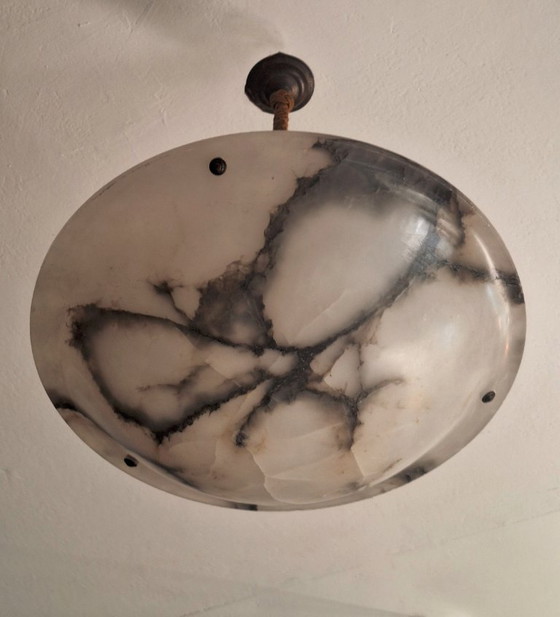 Image 1 of Suspension ancienne en albâtre veiné, 1920-1930