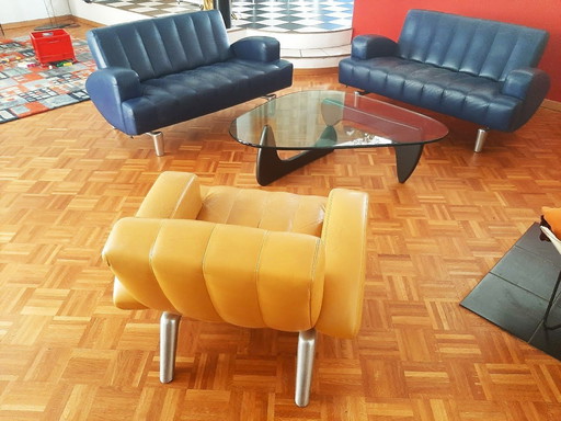 Leder LEOLUX WIZARD Limousine: 2 x 2-Sitzer Sofa + 1 Sitz