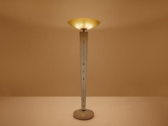 Image 1 of Lampadaire Emilio Lancia en bois peint miroir et laiton, 1940