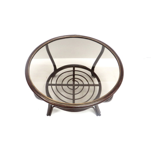 Table basse vintage en rotin