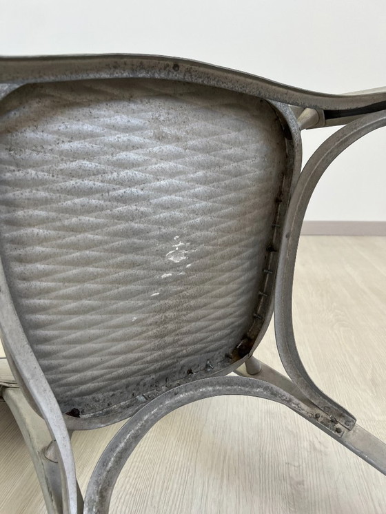 Image 1 of Aluminiumstühle - Avec-Plakette « Gaston Viort - Salon de Provence »