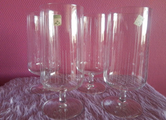 Image 1 of Set 1965-1966 designer kristallen bierglazen Andries Dirk Copier 