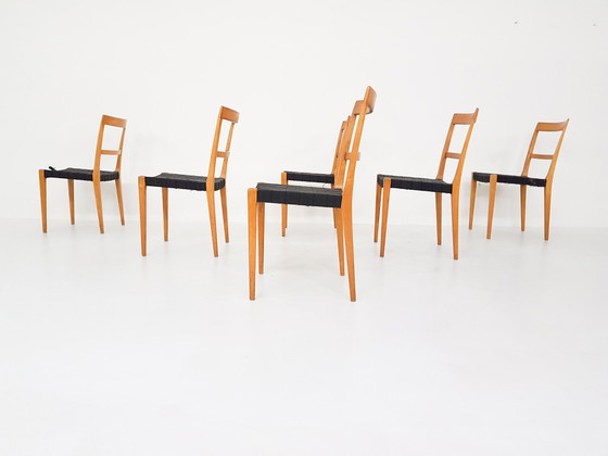 Image 1 of Set of 6 Vintage Bruno Mathsson Mimat Mi401 dining chairs, Sweden 1932