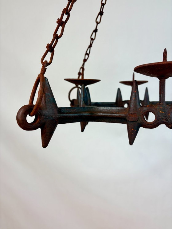 Image 1 of Lampadario brutalista in ghisa anni '70