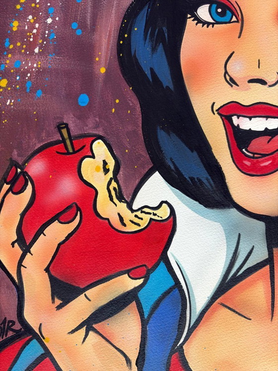 Image 1 of NO1R Visualart - Dolce tentazione - Dipinto dell'artista sotto vetro