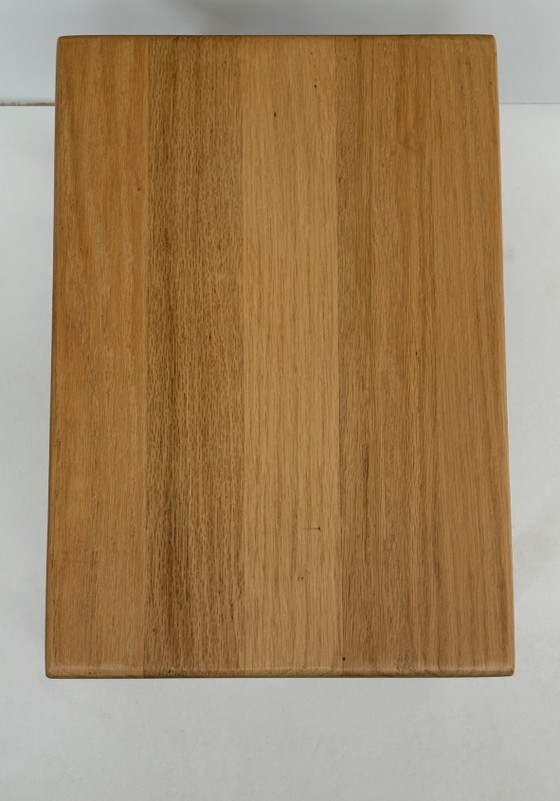 Vintage Brutalist Eiken Hout Bijzettafel Kruk Plantentafel – Wood (photo 4 of 12)