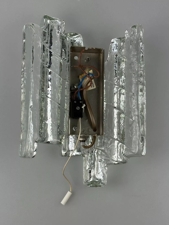 Image 1 of Lampada da parete anni '60 e '70 Fischer Leuchten Germany Design in vetro ghiacciato
