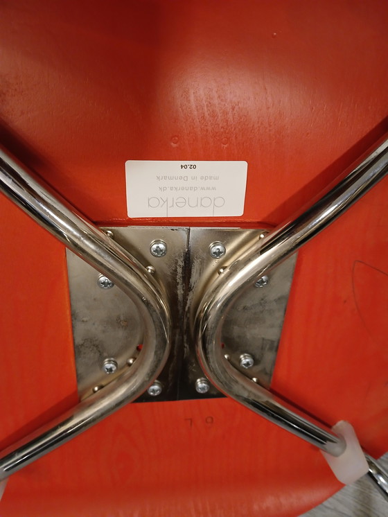 Image 1 of 6x danerka vintage red chairs