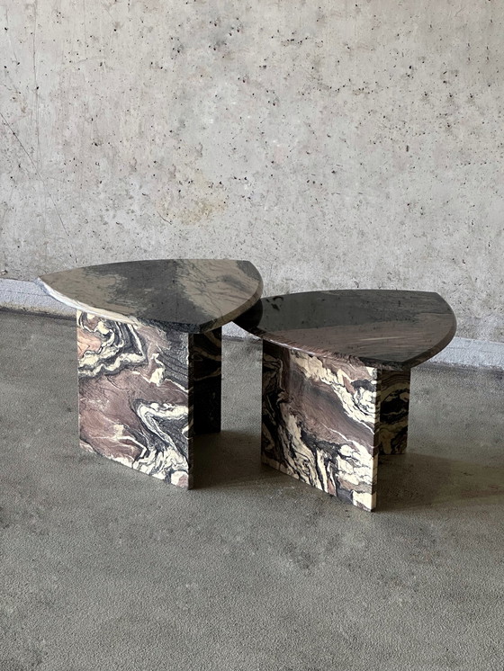Image 1 of Vintage marble mimi set / coffee tables