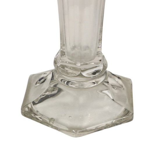 Pair of Clear Vases Val Saint Lambert Luxval Americain 23cm – Glass (photo 7 of 13)