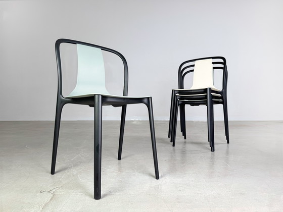 Image 1 of Conjunto de 2 sillas Vitra Belleville Ronan Erwan Bouroullec Outdoor Cream