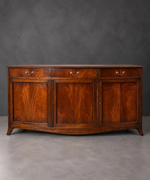 Großes antikes Mahagoni-Sideboard mit Bogenfront