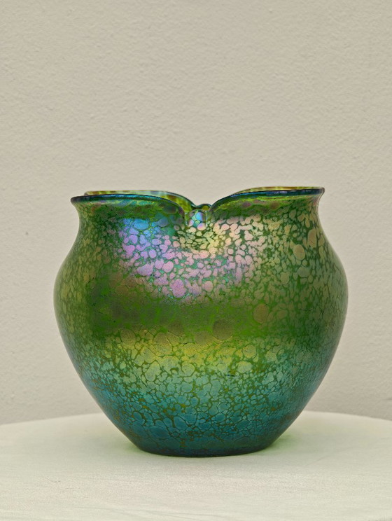 Johann Loetz Witwe - Vaso Art Déco Iridiscente – Vasi, Glass (photo 8 of 8)