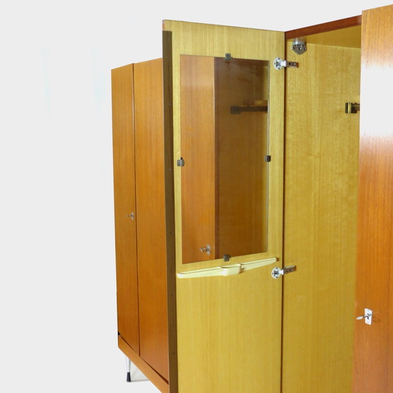 Image 1 of XL mid - Century 6-door closet in teak, 1960s