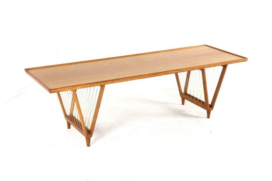Image 1 of Vintage salontafel notenhout noten ''Deinum'