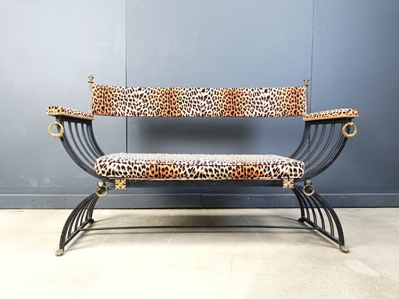 Image 1 of Maison Jansen style Curule Bench, 1960s