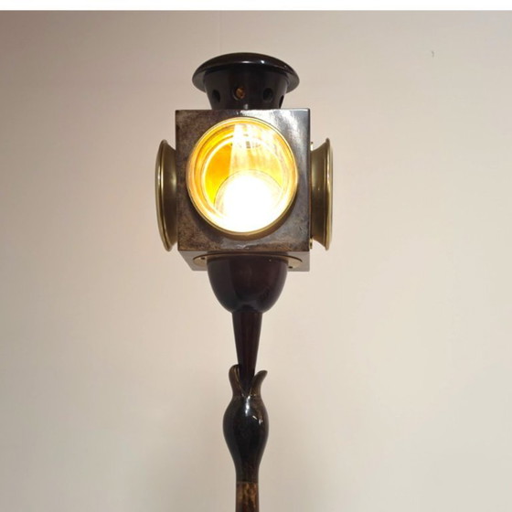 Image 1 of Aldo Tura goat parchment table light 1960's Italian Design mid century 