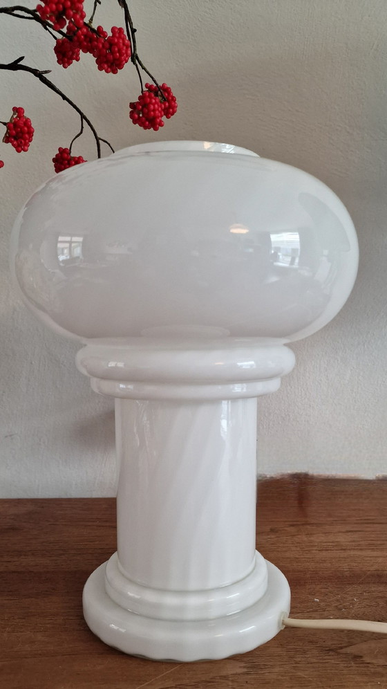 Image 1 of Murano swirl table lamp midcentury