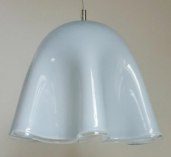 Image 1 of 2 large pendant lamps - Murano glass - model Fazeletto