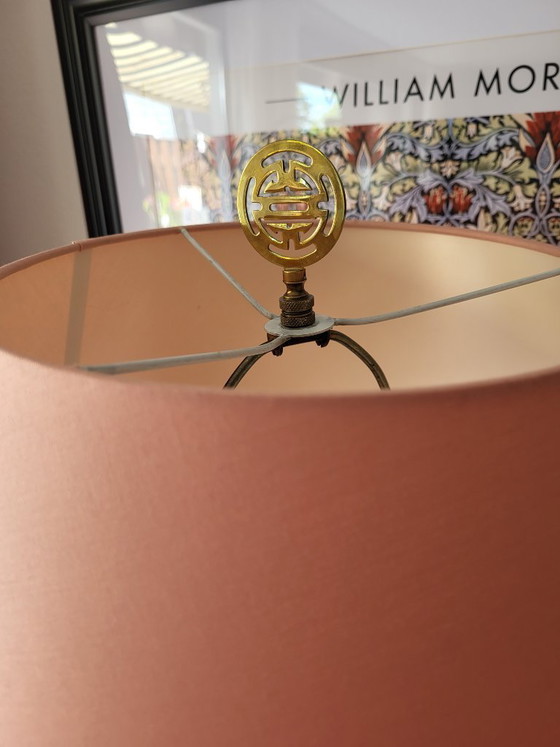 Image 1 of Vintage palm tree lamp white ceramic