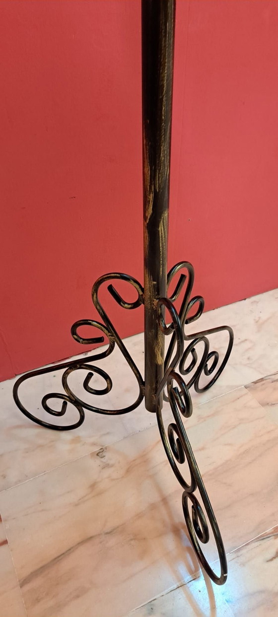 Vintage Golden Forged Coat Rack, Iron, Black (photo 5 of 5)