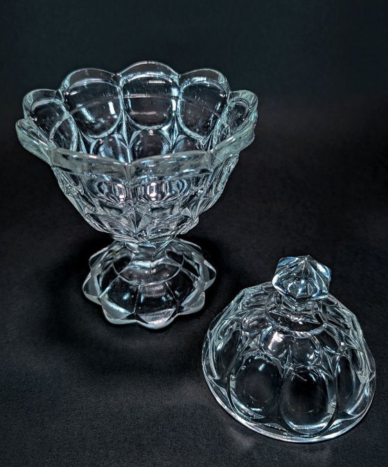 Image 1 of Vintage Candy Dish ( Bull's eye/Colonial 1900-1920 ) UV Reactive