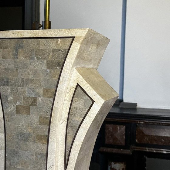 Hollywood Regency Lamp Base in Tessellated Stone & Brass Inlayby Maitland Smith, Usa, 1970s – Table lamps (photo 11 of 17)