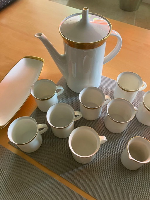 ¡Colección de porcelana Rosenthal Berlin Kurfürstendamm de Cuno Fischer! ¡Blanco/Dorado! ¡Mediados de siglo! – tafelwaar