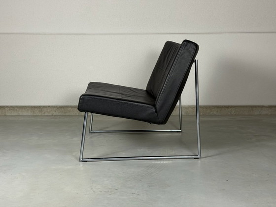 Harvink Hebbes Armchair - black leather, Chrome, Modern (photo 2 of 9)