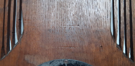 Stazione meteorologica barometro Art Nouveau/Art Deco – Karel van Buren, Vetro, Legno (photo 11 of 21)