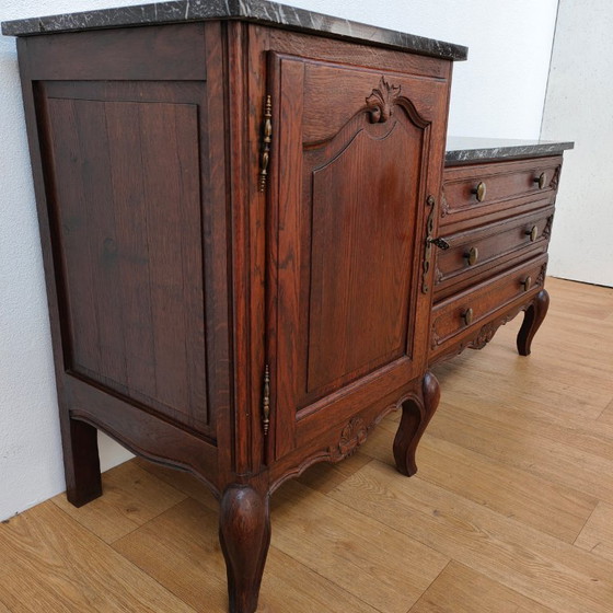 Image 1 of Vintage TV Cabinet, Sideboard, Chest of Drawers, Sideboard with Marble Top