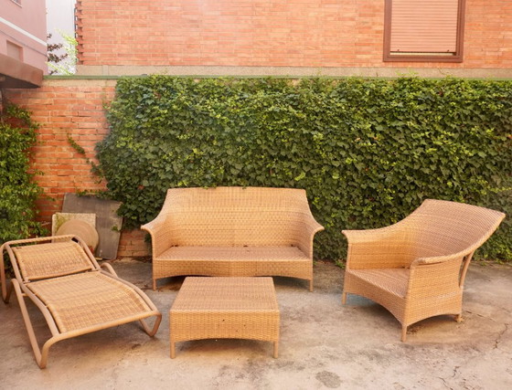 Image 1 of Conjunto de jardín Dedon - Sofá, sillón, mesa de centro + 2 chaise longues