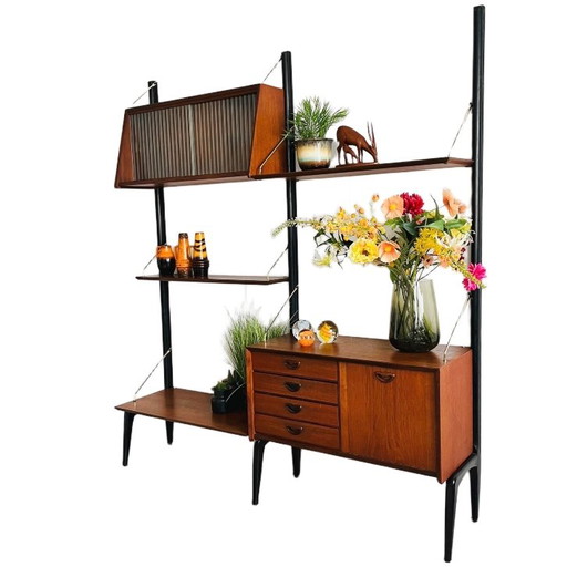 Mid-century Louis van Teeffelen Wébé wall unit Danish design 1950s