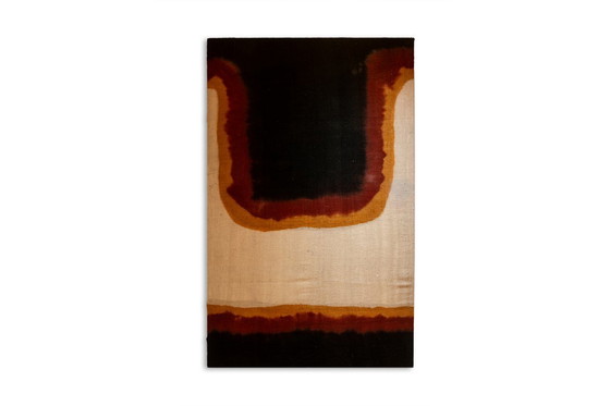 Image 1 of Drieluik met geometrische decoratie in geweven wol. Handgemaakt, 20e eeuw.