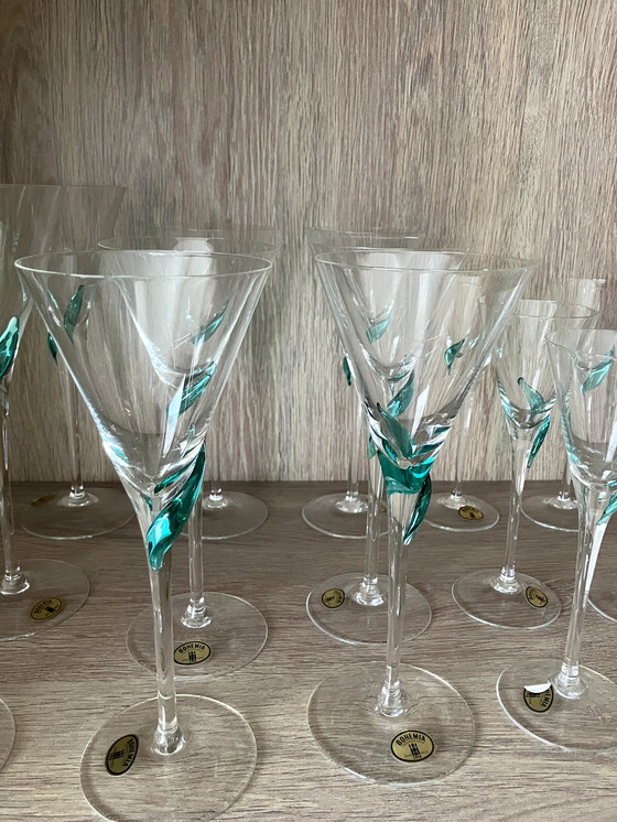 Image 1 of Compleet Glasservies Kristal +/-1990 Handgemaakt