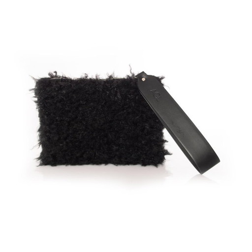 AGL, pochette nera in pelle di pecora