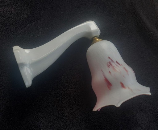 Antique Porcelain Wall Light /Bathroom ART DECO opaline