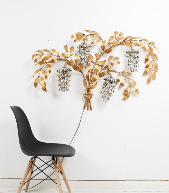 Image 1 of Wall light/wall lamp, 'Pioggia D'oro' by Hans Kögl, Hollywood Regency, Italy, 1970s