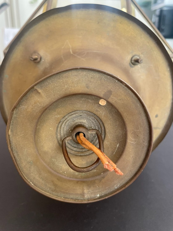 Amsterdam School Ceiling Light – Glass, Brass (photo 6 of 8)
